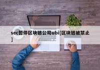 sec暂停区块链公司ubi[区块链被禁止]