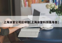 上海冰鉴公司区块链[上海冰鉴科技独角兽]